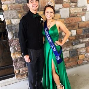 Emerald green Jovani prom dress